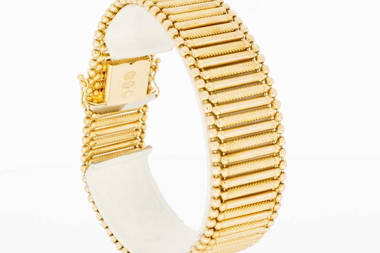 Staafjes armband 18 Karaat goud - 19,1 cm
