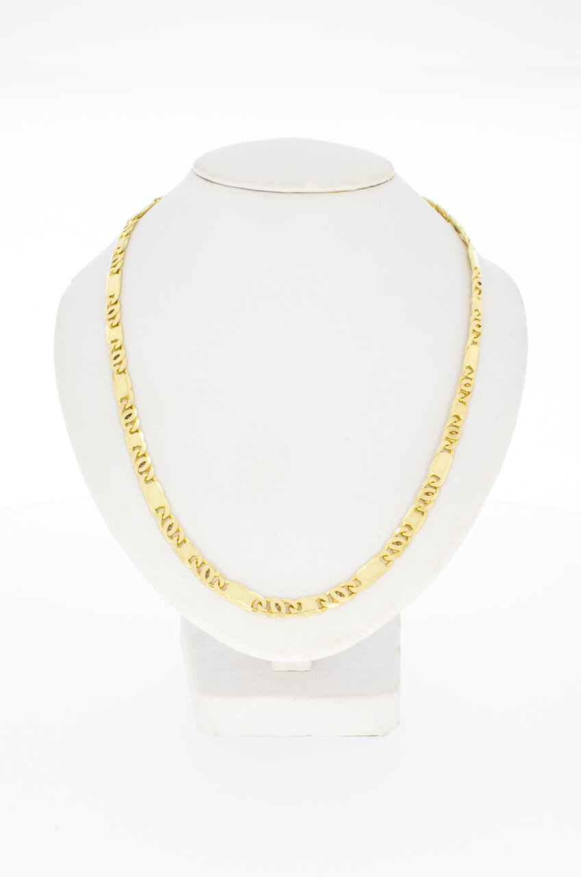 18 karaat geel gouden Valkoog ketting - 46 cm