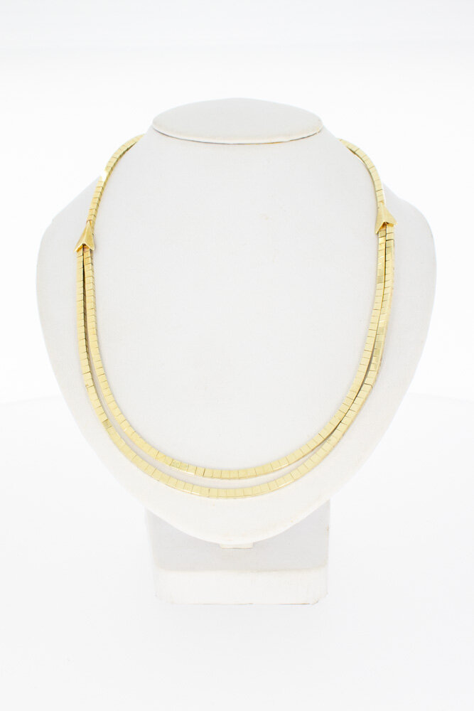 Omega collier 14 Karaat goud - 43,3 cm