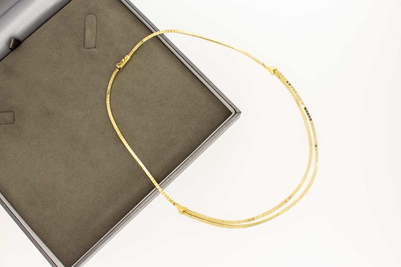 Omega collier 14 Karaat goud - 43,3 cm