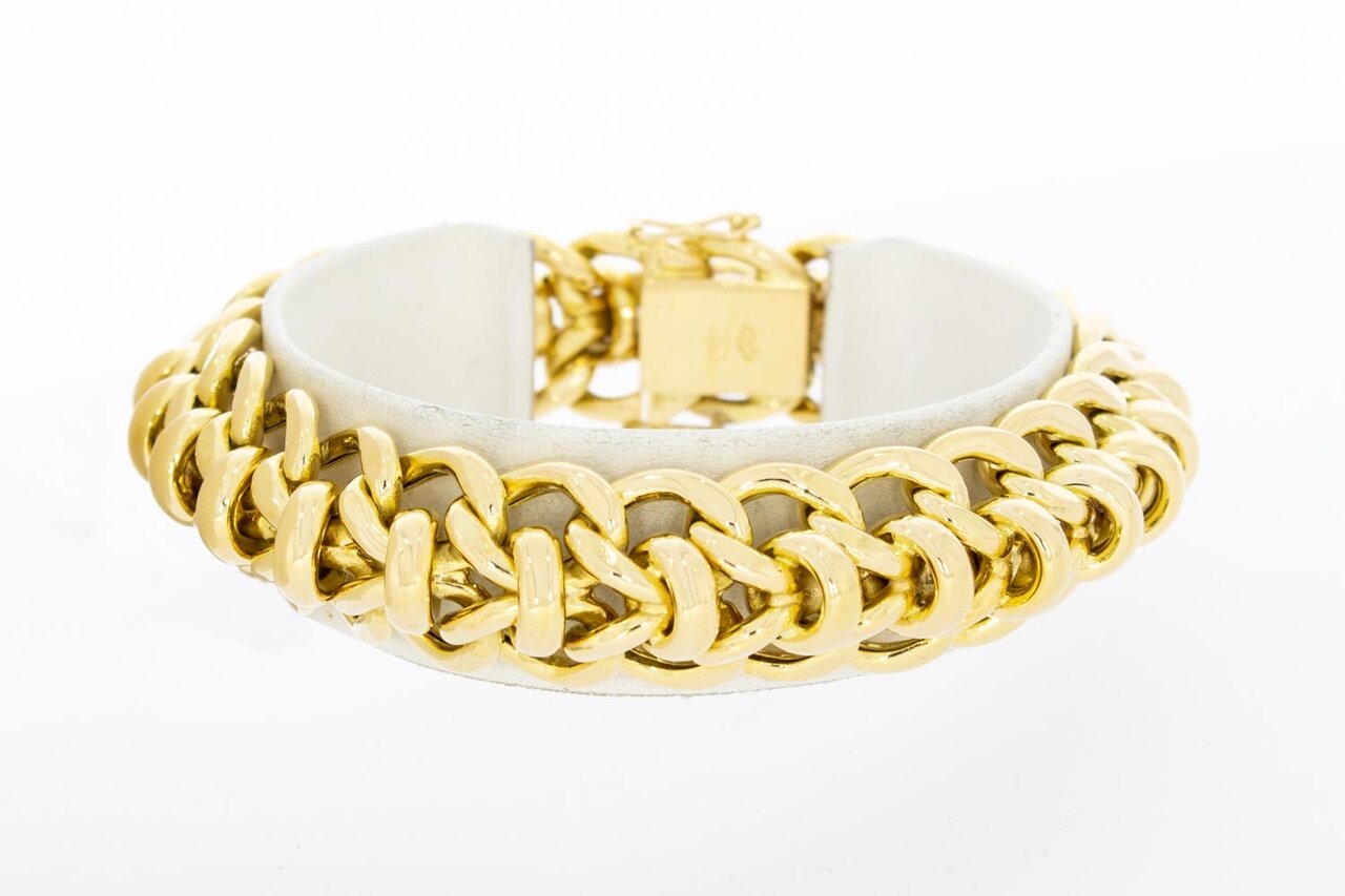 Gevlochten armband 18 Karaat goud - 20 cm