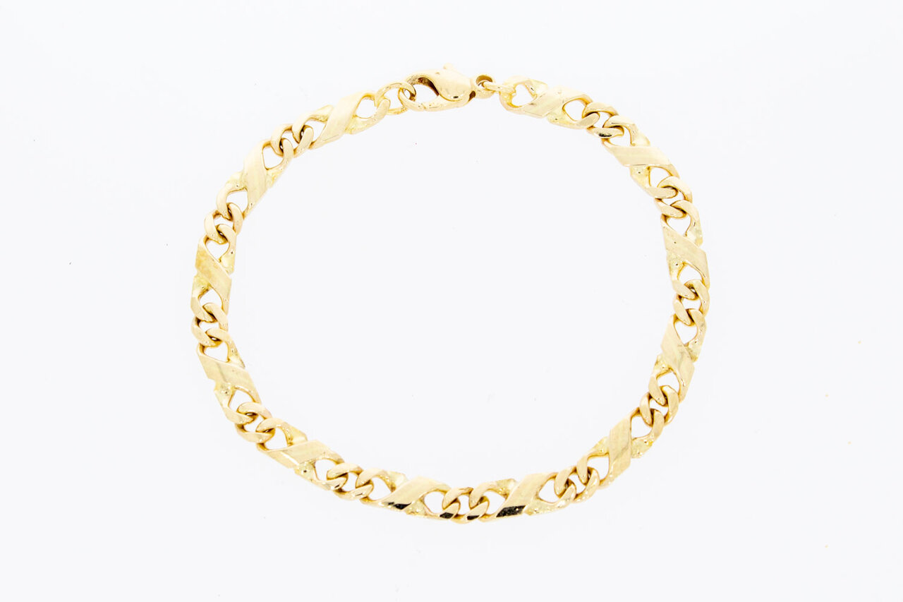 14 Karaat goud Infinity armband - 19,5 cm