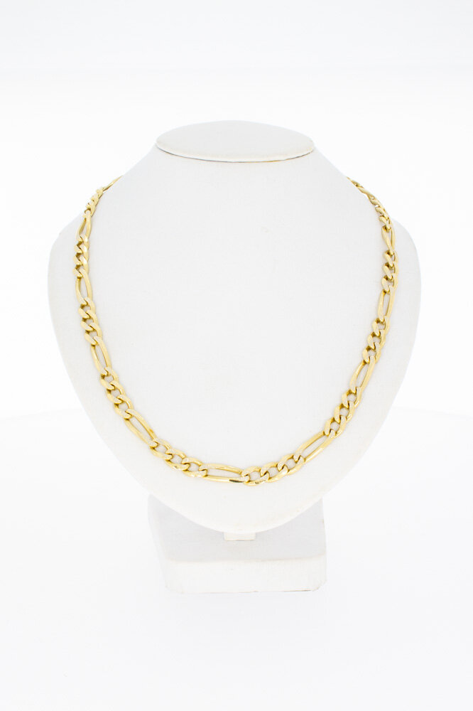 18 karaat gouden Figaro ketting - 58 cm