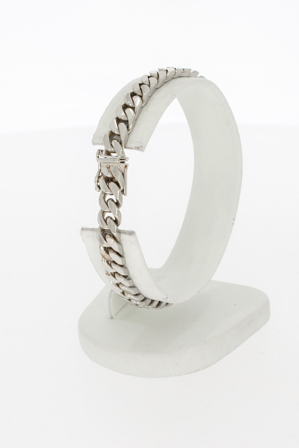 18 karaat witgoud Gourmet armband - 18 cm