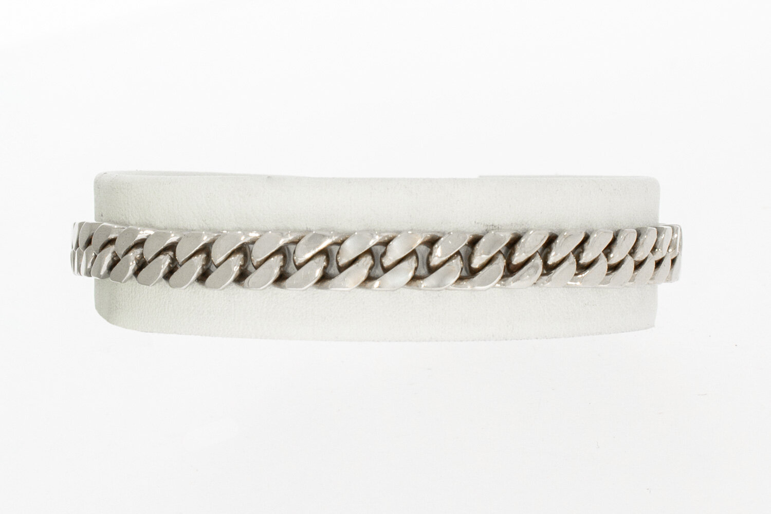 18 karaat witgoud Gourmet armband - 18 cm