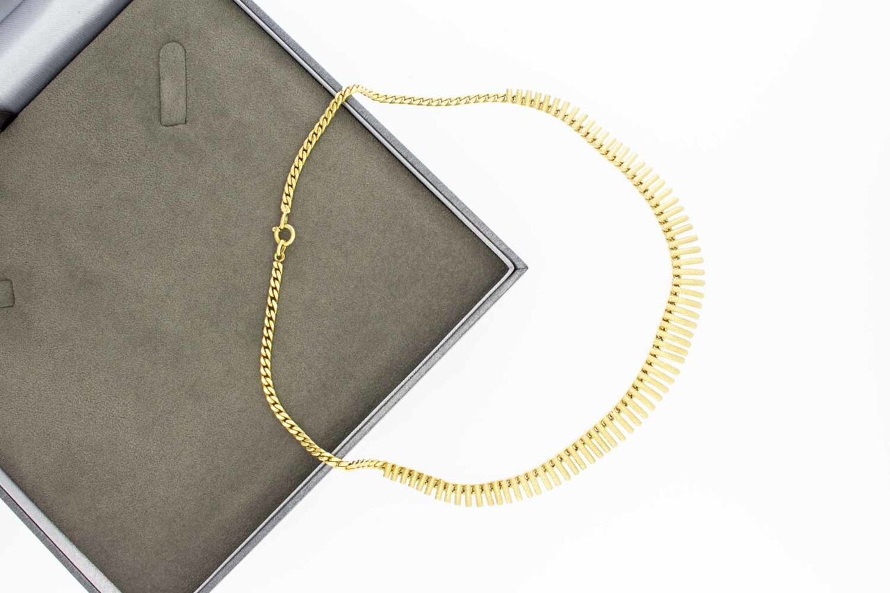 Zonnenstraal Collier 14 Karaat goud - 42 cm