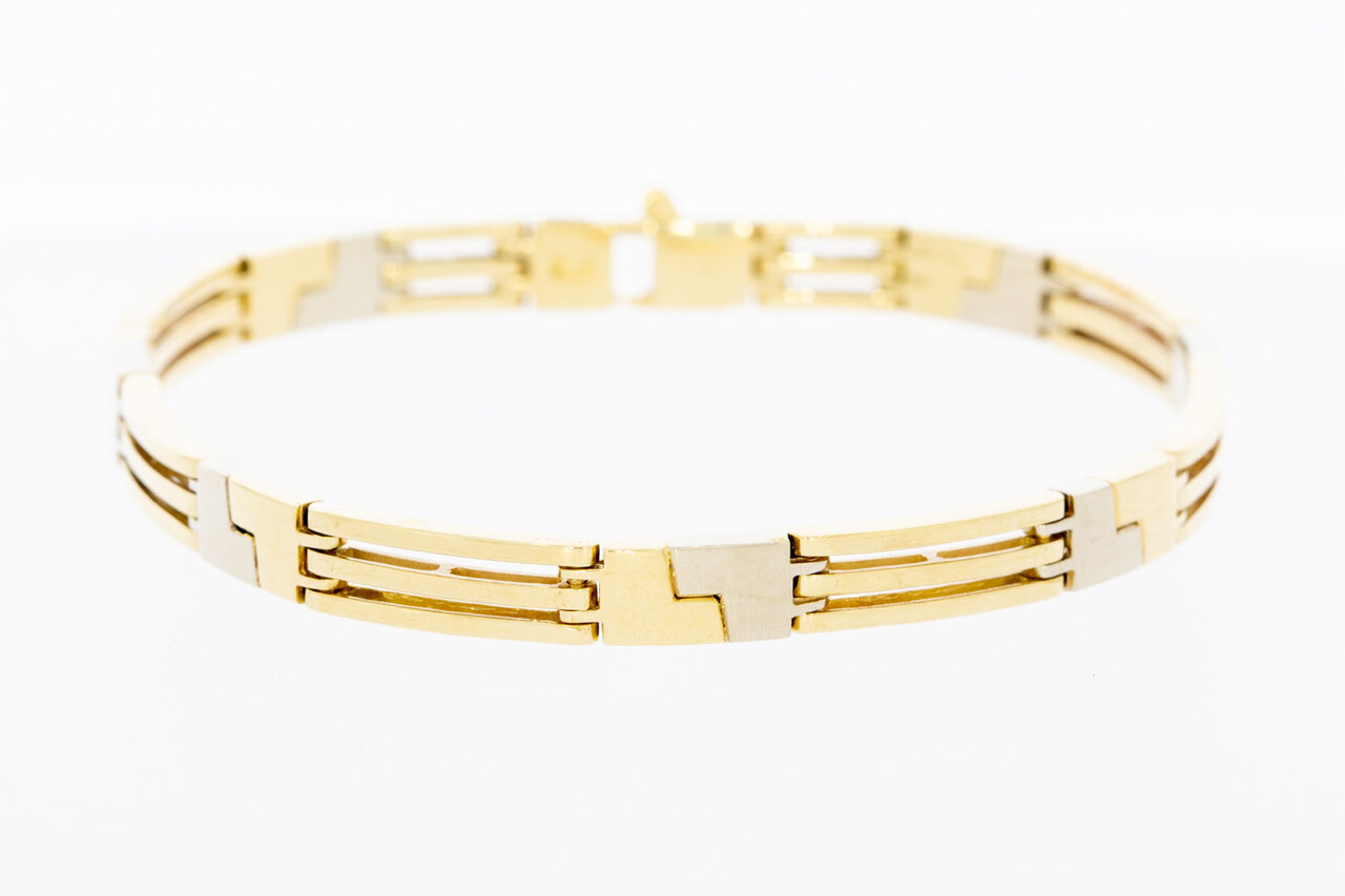 14 karaat gouden Staafjes armband - 21,3 cm