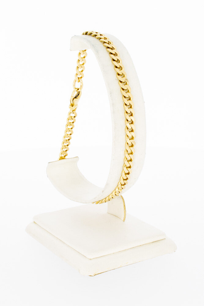 14 karaat goud Gourmet armband -  22,5 cm
