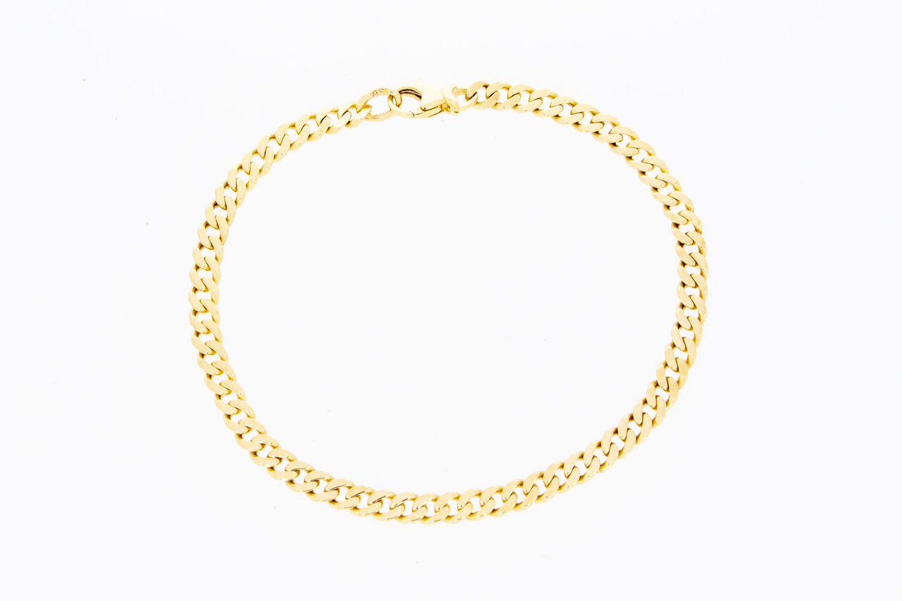 14 karaat goud Gourmet armband -  22,5 cm