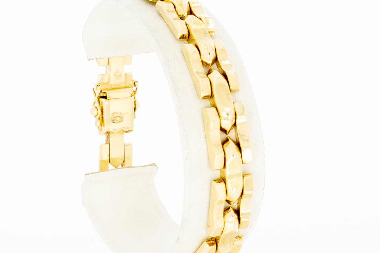 14 karaat goude Staafjes armband - 18,8 cm