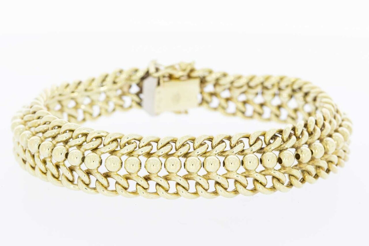 14 Karaat gevlochten armband - 19,6 cm