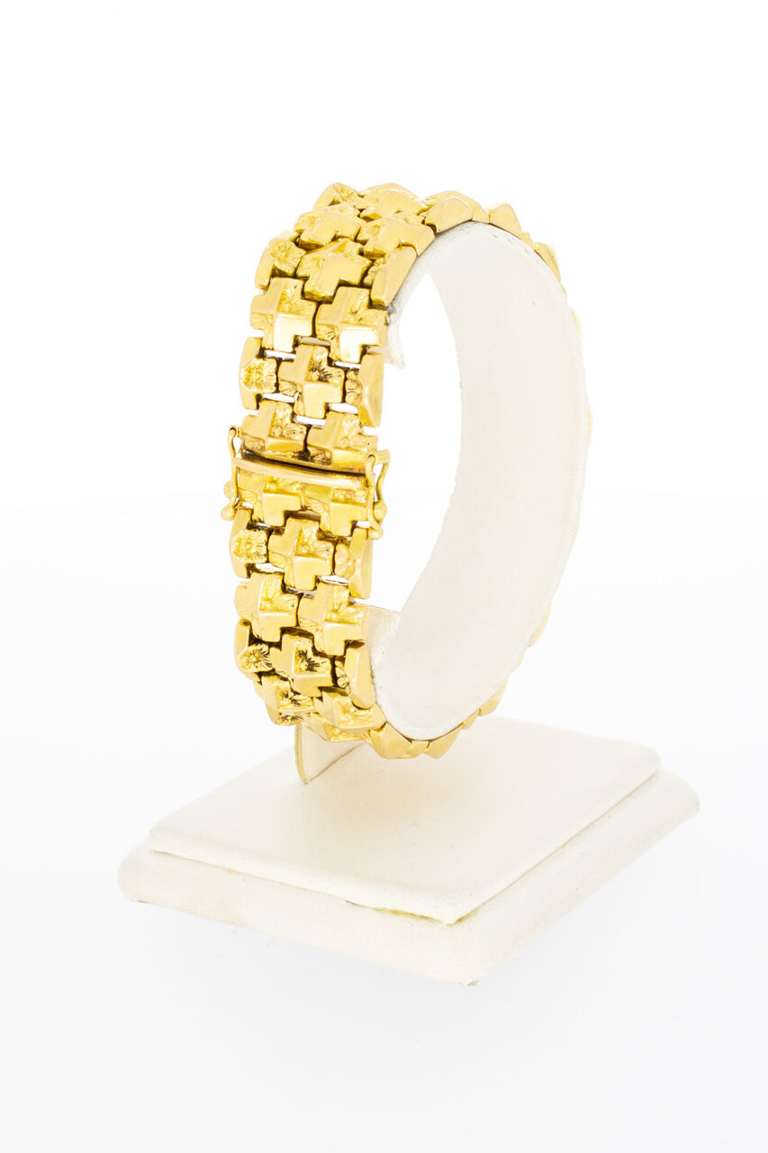18 Karaat Vintage Kruis armband - 19 cm