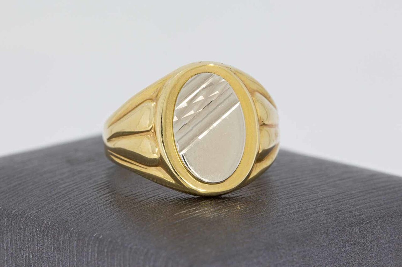 14 Karaat bicolor Statement ring - 19,3 mm