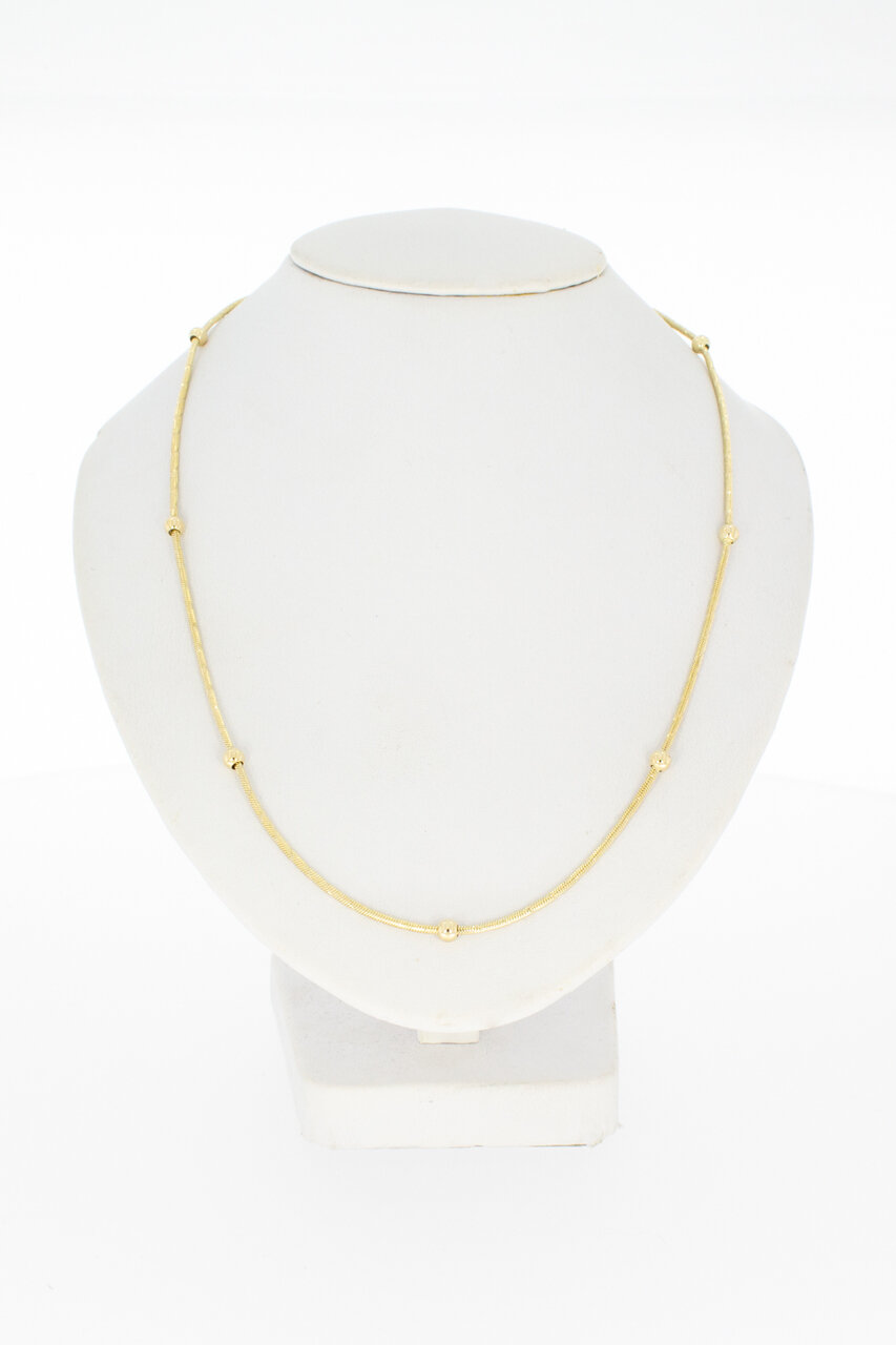 14 karaat gevlochten Koordketting - 47,5 cm