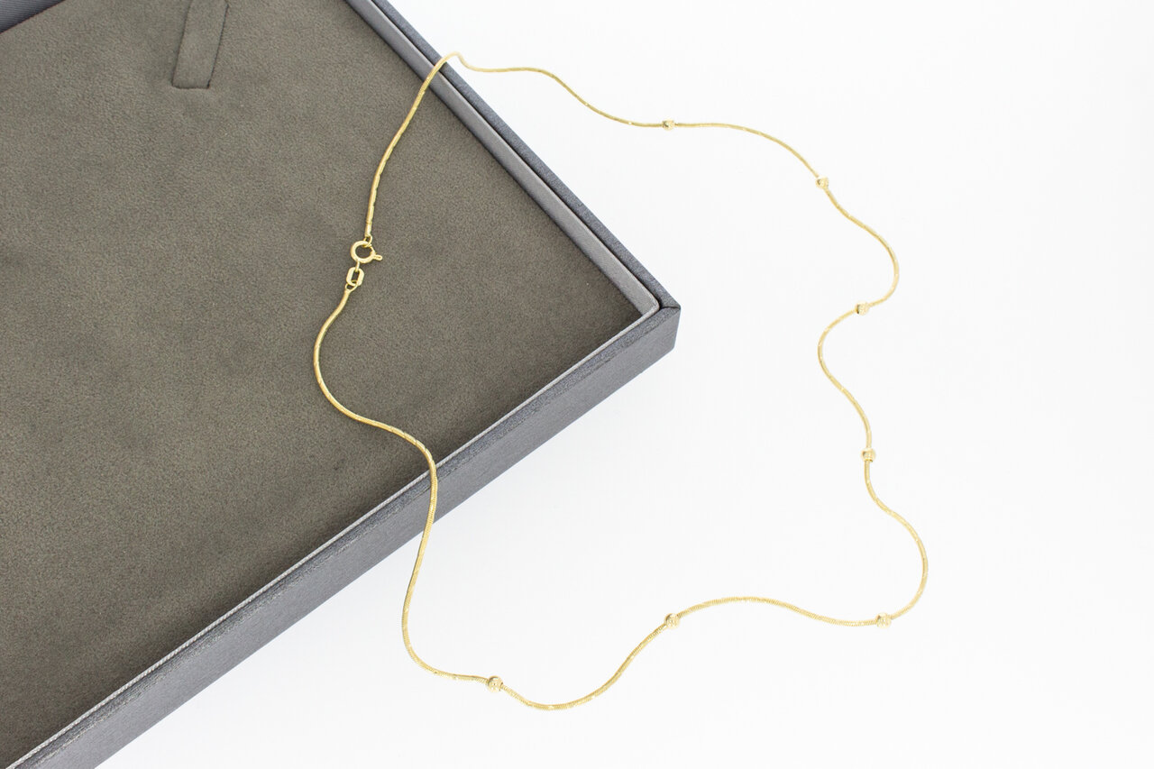 14 karaat gevlochten Koordketting - 47,5 cm