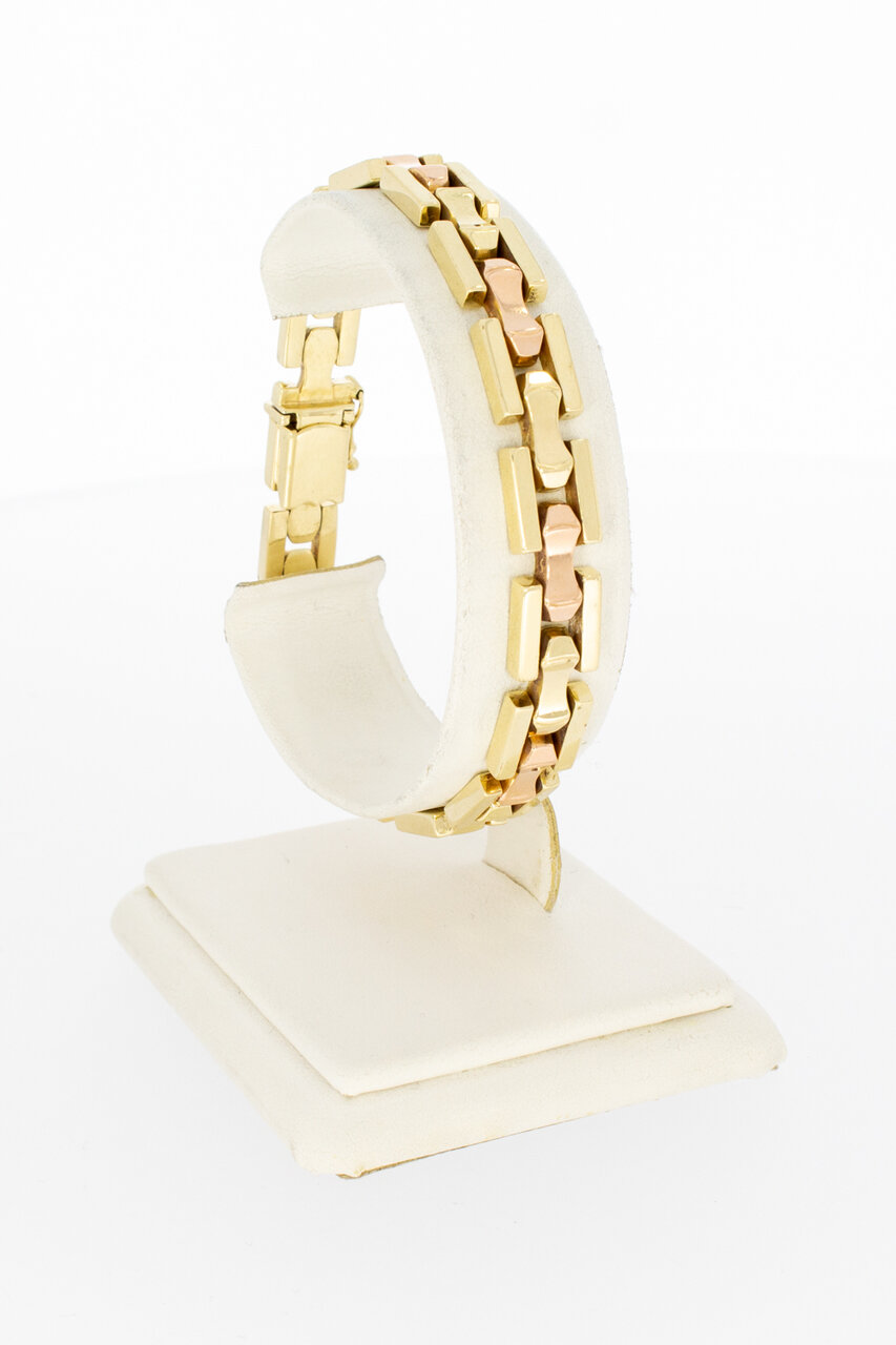 Vintage Tank armband 14 karaat goud - 19 cm