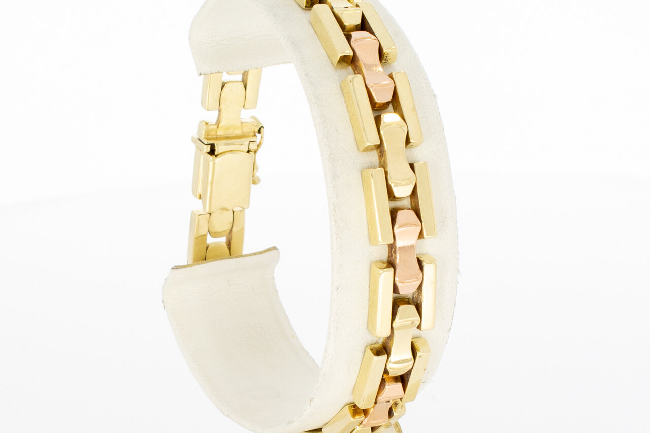 Vintage Tank armband 14 karaat goud - 19 cm
