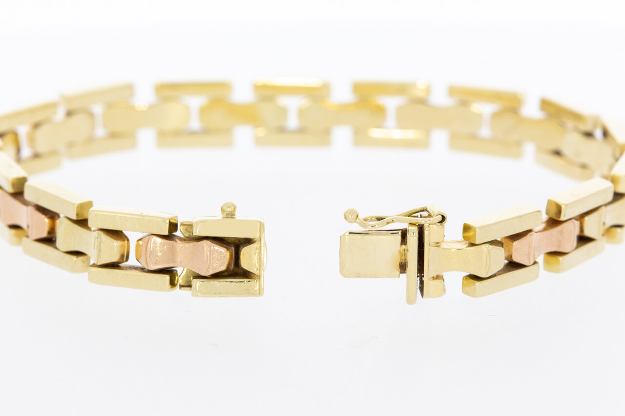 Vintage Tank armband 14 karaat goud - 19 cm