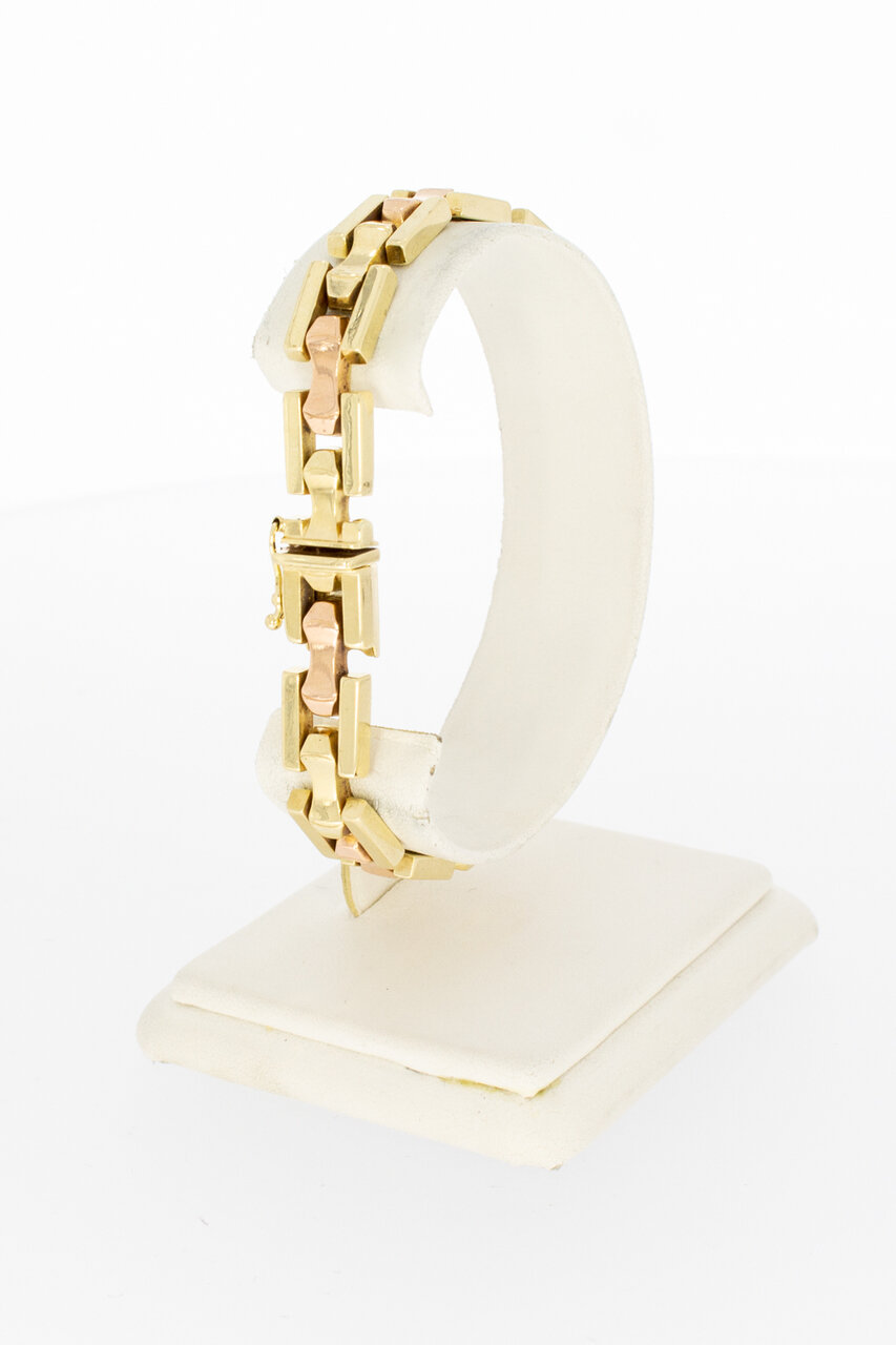 Vintage Tank armband 14 karaat goud - 19 cm