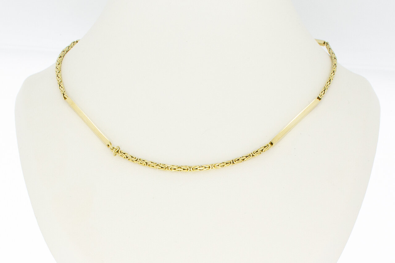 14 karaat geel gouden koningsketting - 72,5 cm