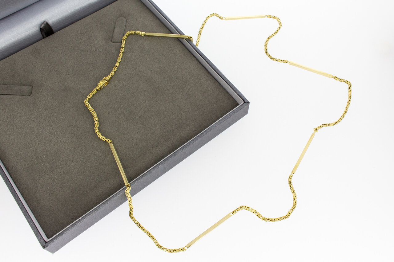 14 karaat geel gouden koningsketting - 72,5 cm
