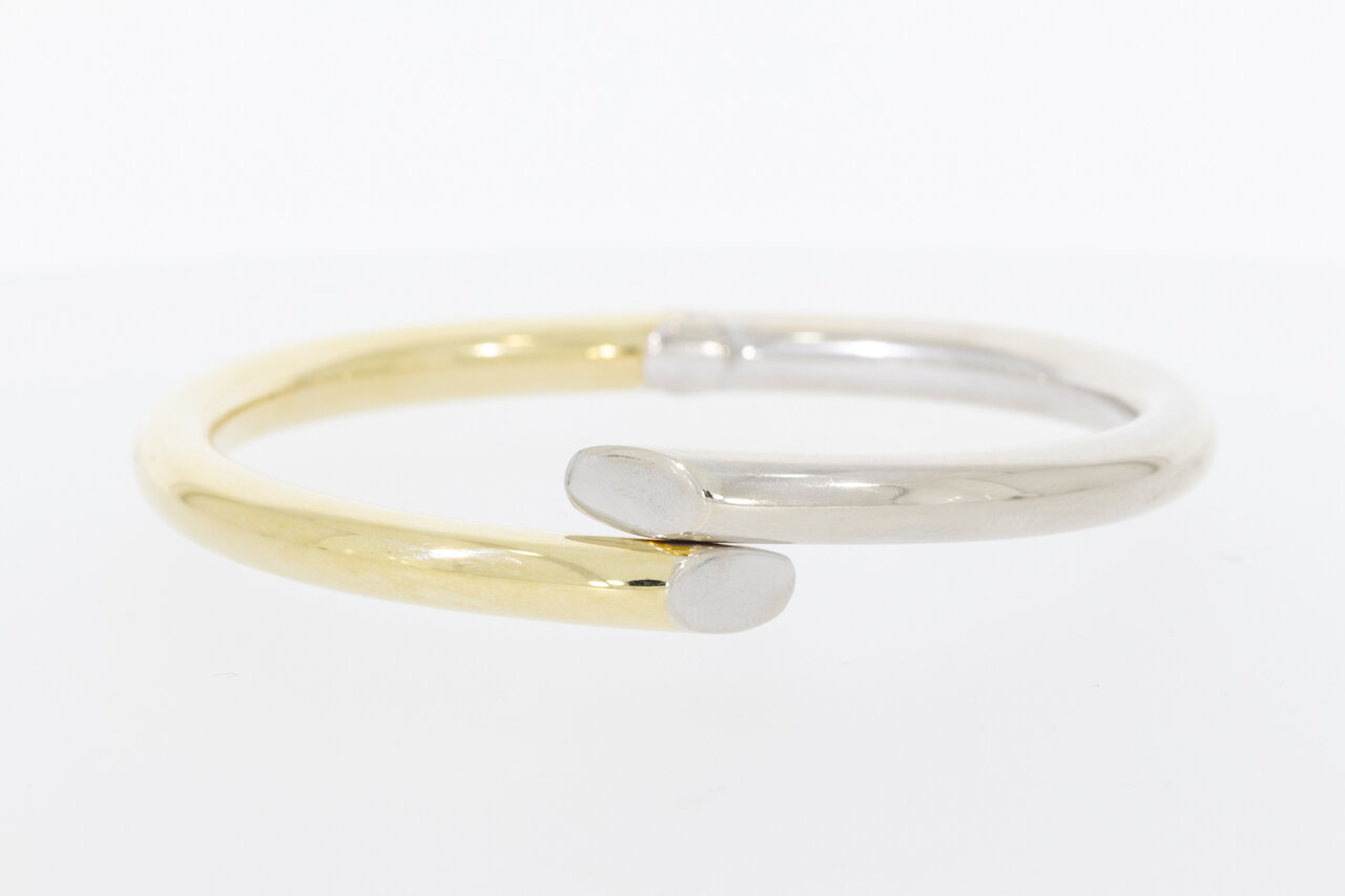 14 karaat bicolor gouden Slavenarmband
