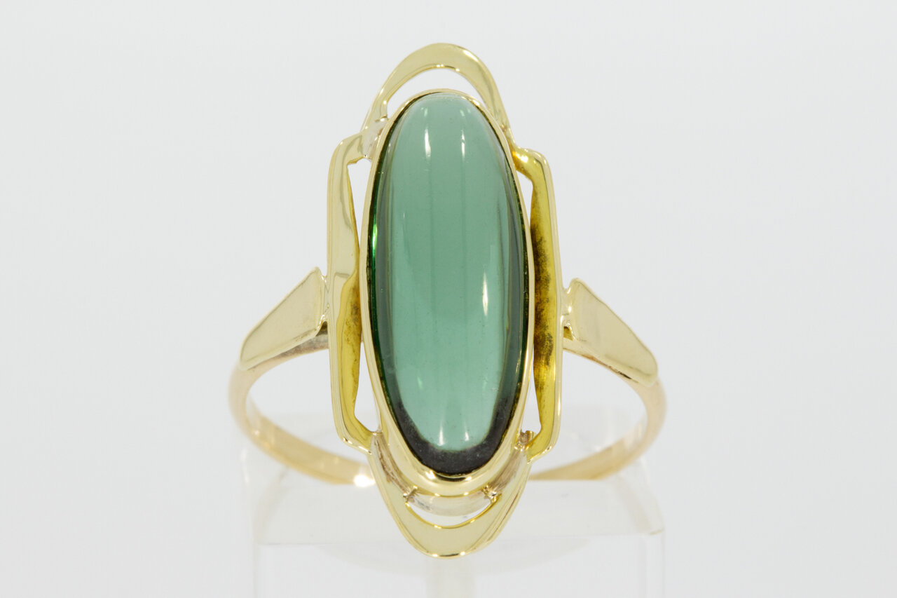 14 Karaat gouden Toermalijn ring - 18,6 mm