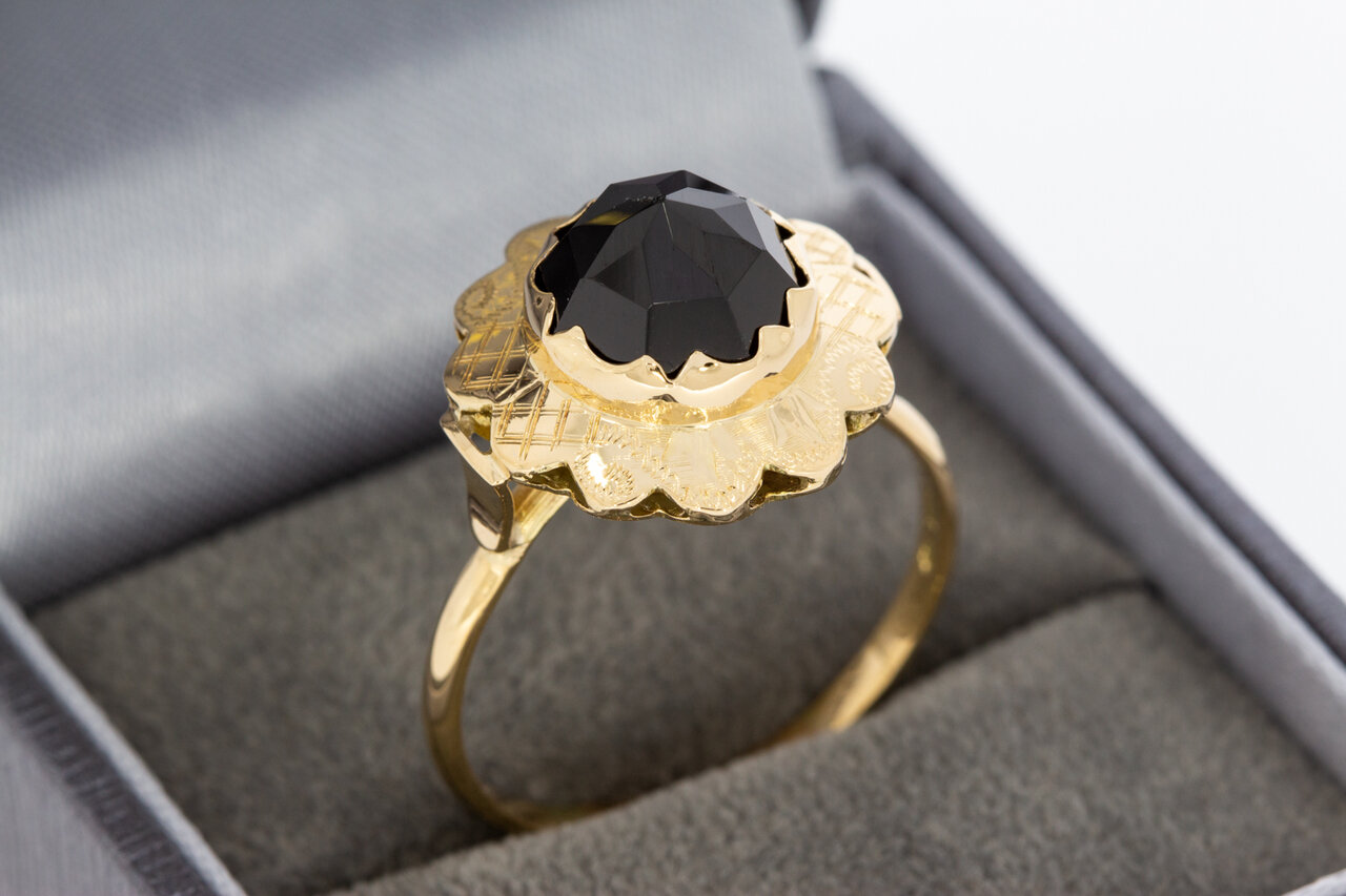 14 karaat Vintage Granaatring - 20 mm