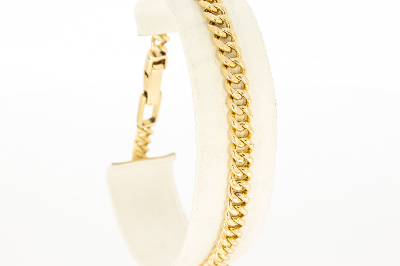 Gourmet armband 14 karaat geel goud - 21 cm