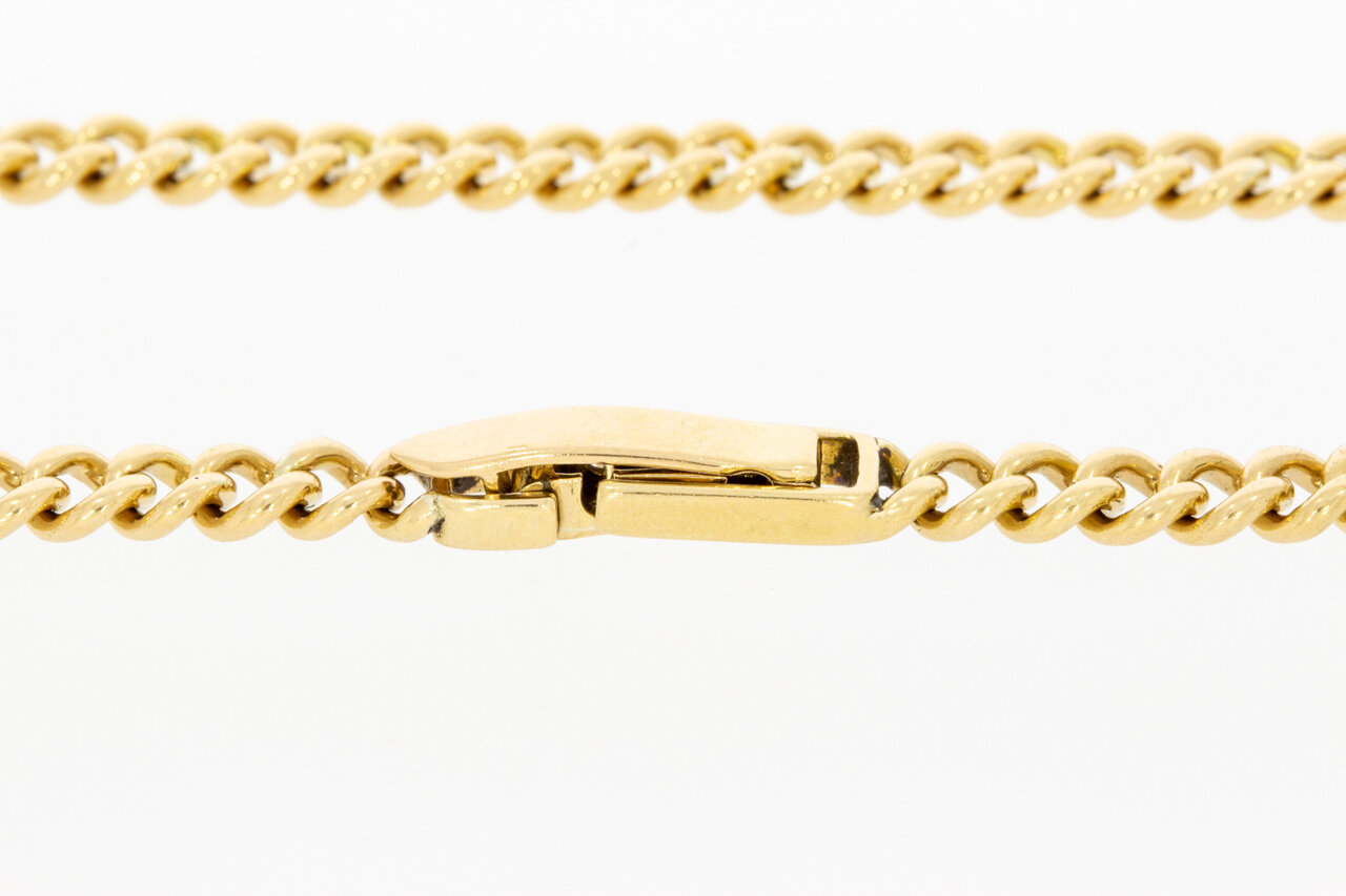 Gourmet armband 14 karaat geel goud - 21 cm