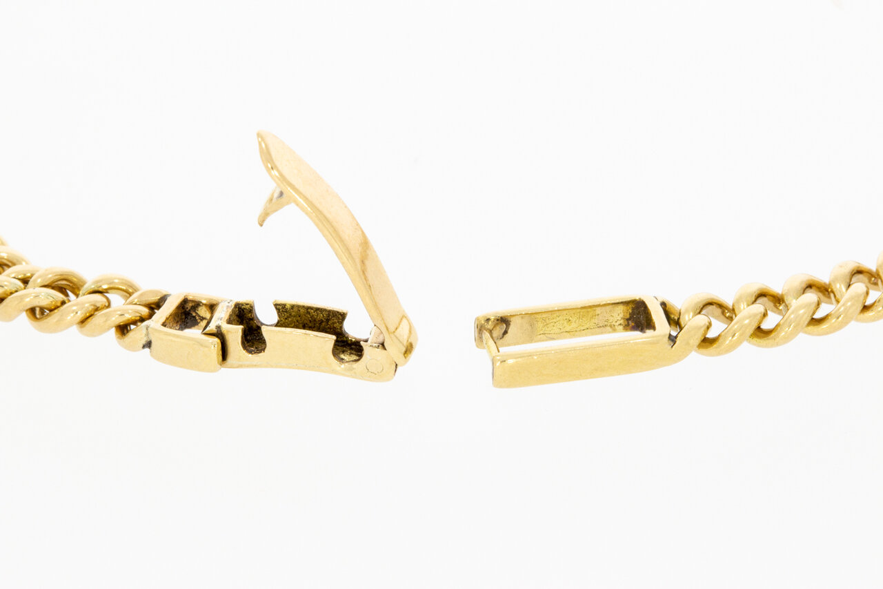 Gourmet armband 14 karaat geel goud - 21 cm
