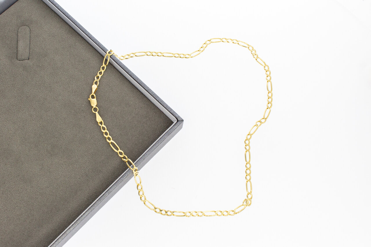 Figaro Collier 14 karaat geel goud - 43,5 cm