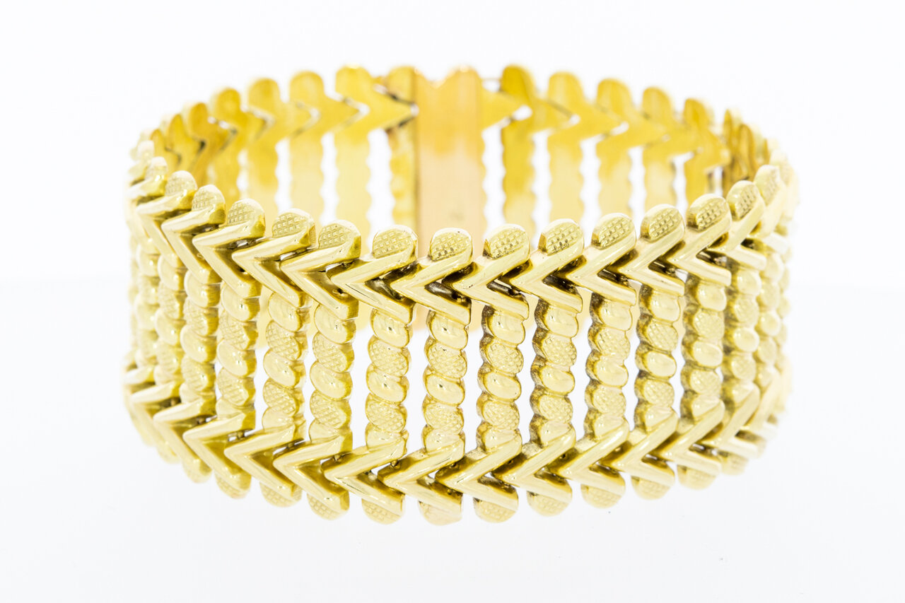 18 karaat brede Vintage armband - 20 cm