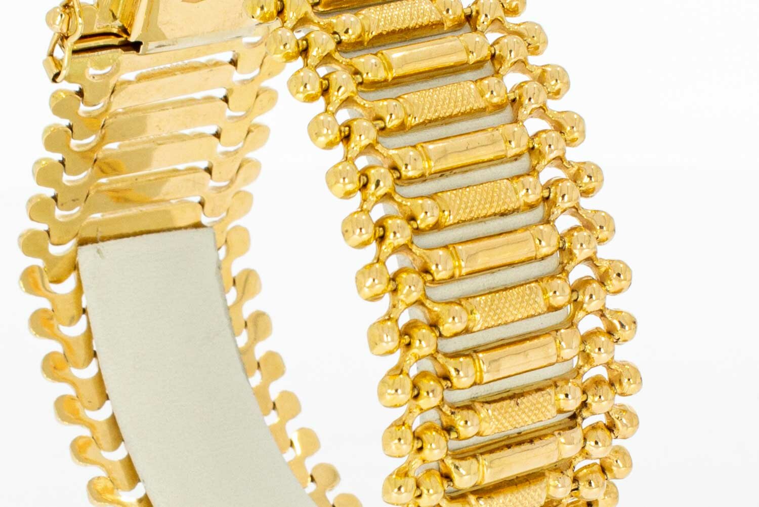 Brede Vintage armband 18 Karaat goude - 19 cm
