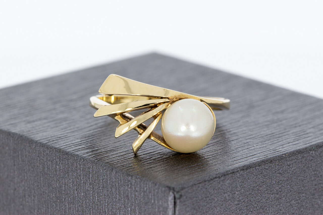 14 karaat gouden Parelring - 18,1 mm