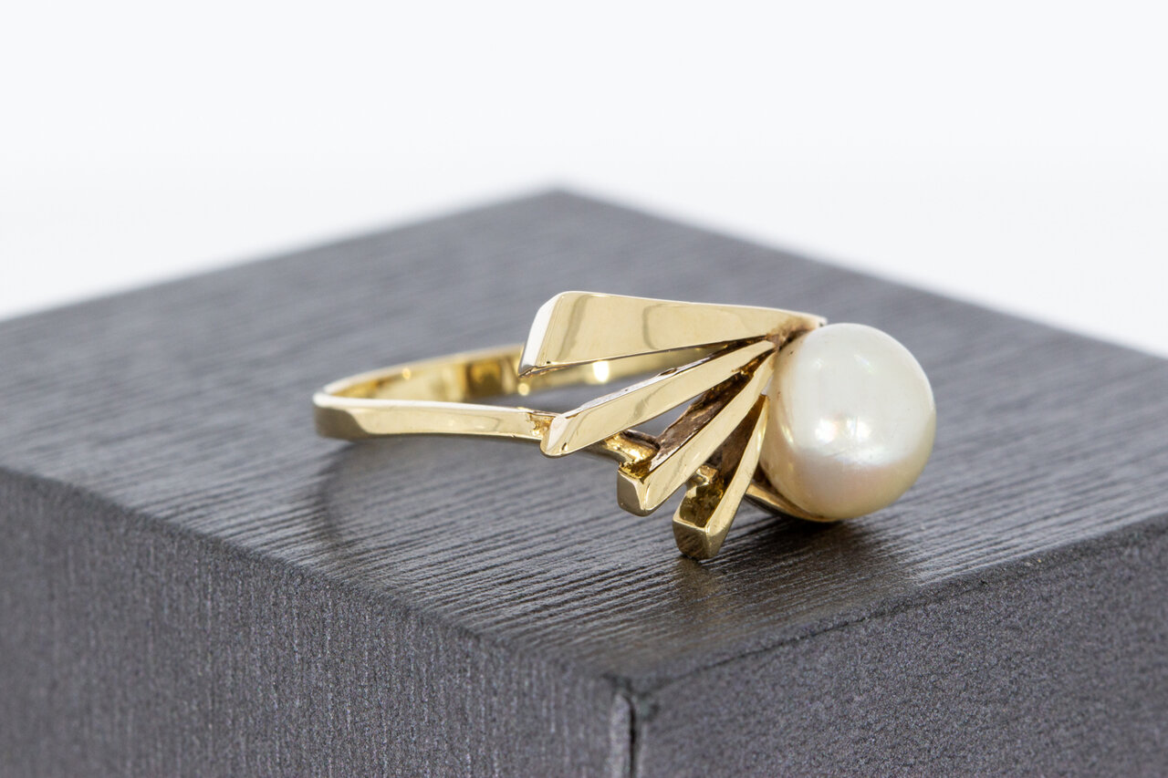 14 karaat gouden Parelring - 18,1 mm