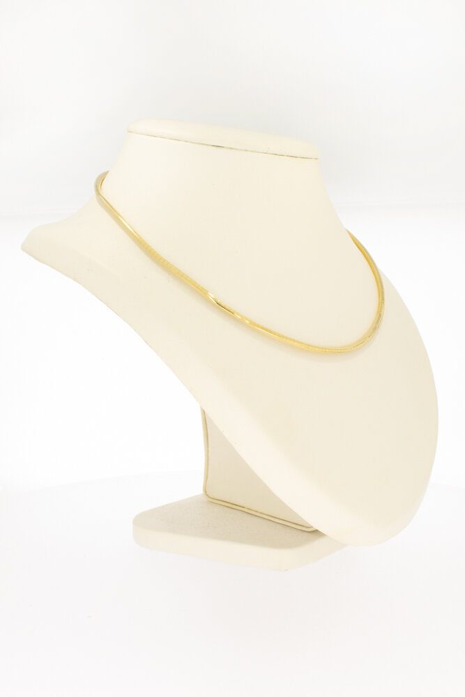 Omega ketting 14 karaat goud - 46 cm