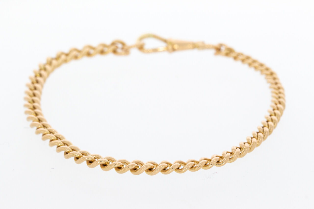 18 Karaat goud Gourmet armband - 23,5 cm