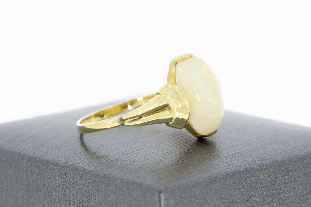 14 karaat gouden Opaalring - 18,5 mm