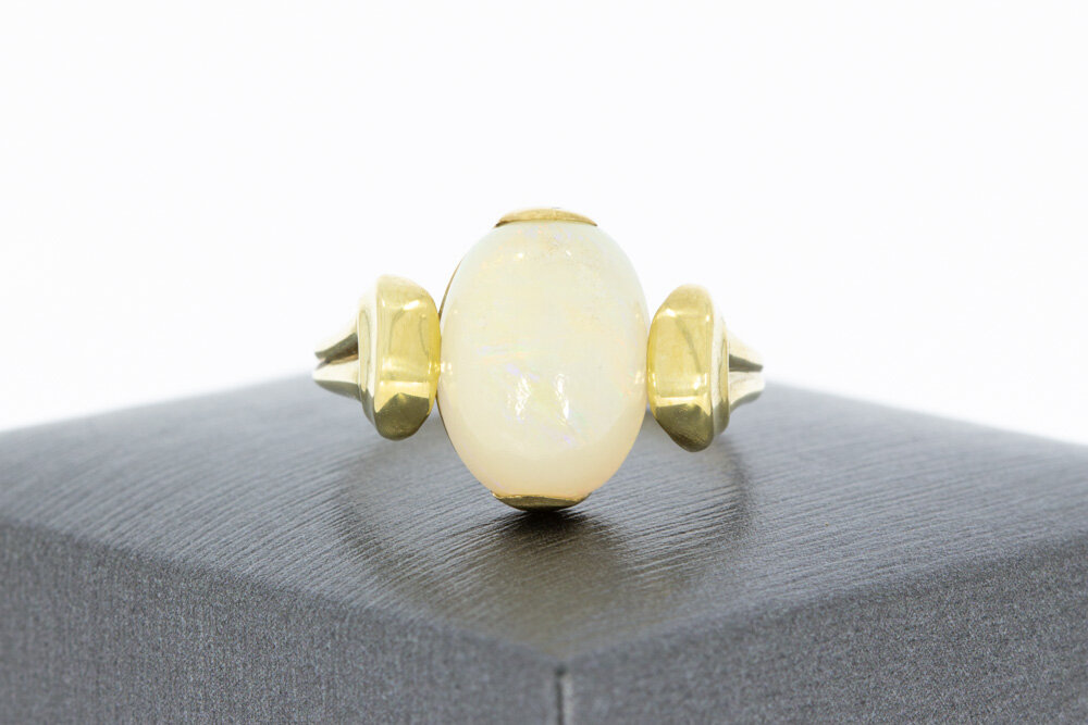 14 karaat gouden Opaalring - 18,5 mm