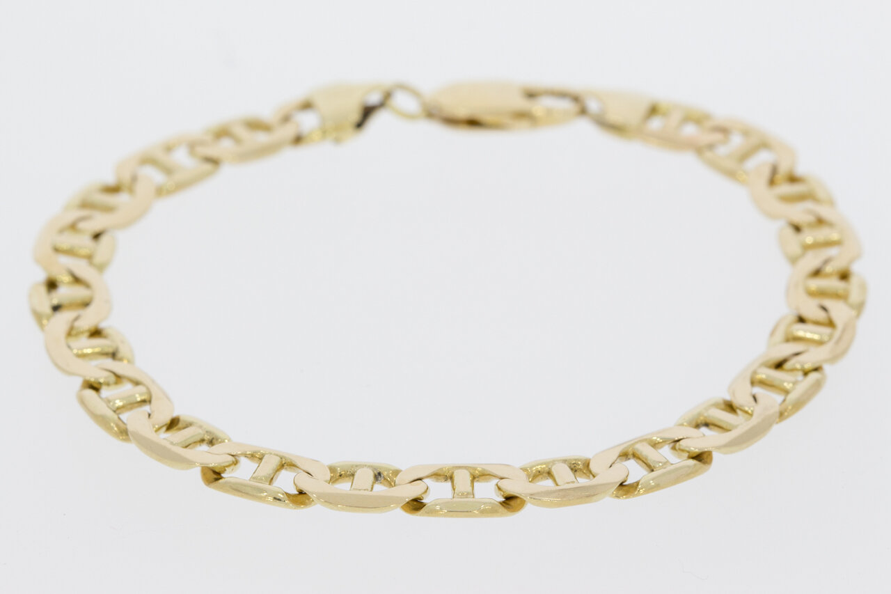 Ankerarmband 14 krt geelgoud - 22 cm