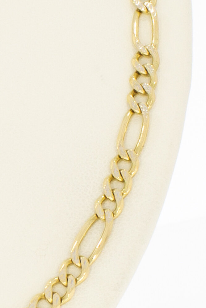 14 Karaat geelgouden Figaro ketting - 62 cm