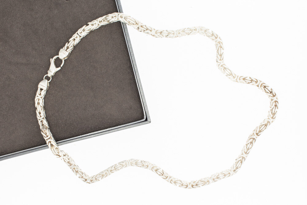 Zilveren Koningsketting (925) - 56 cm