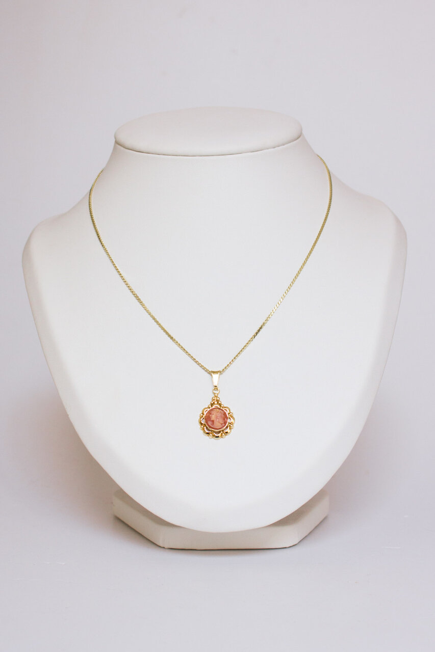 Camee Kettinghanger 14 karaat goud - 15 mm