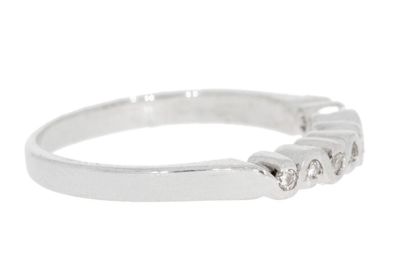 18 Karaat witgouden diamant ring - 17,8 mm