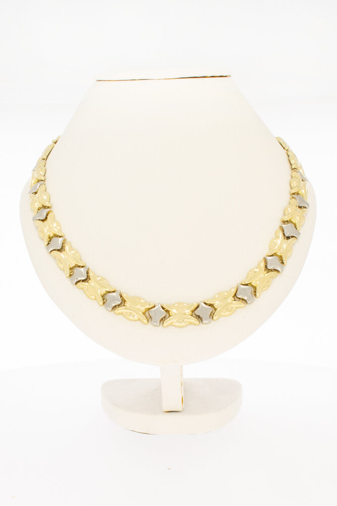 Collier 14 karaat bicolor goud - 46,5 cm