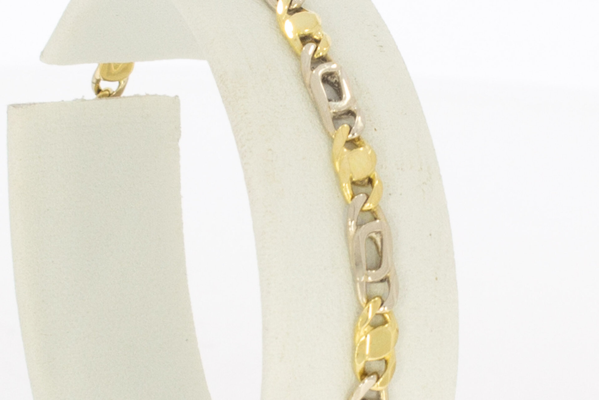 18 karaat Figaro armband - 16,5 cm