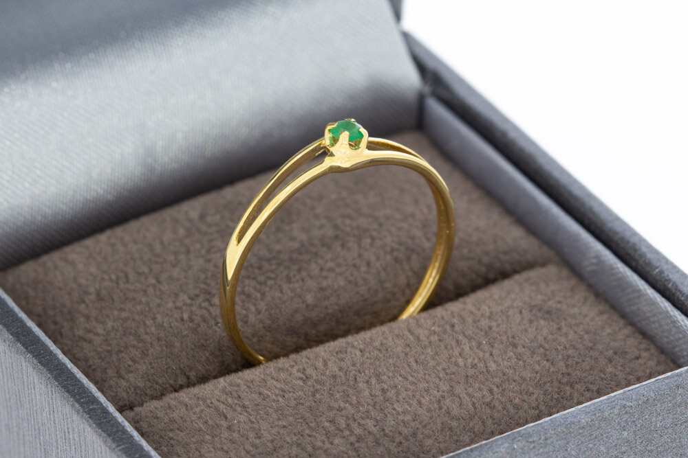 9 karaat (gele) solitair ring - 17,8 mm