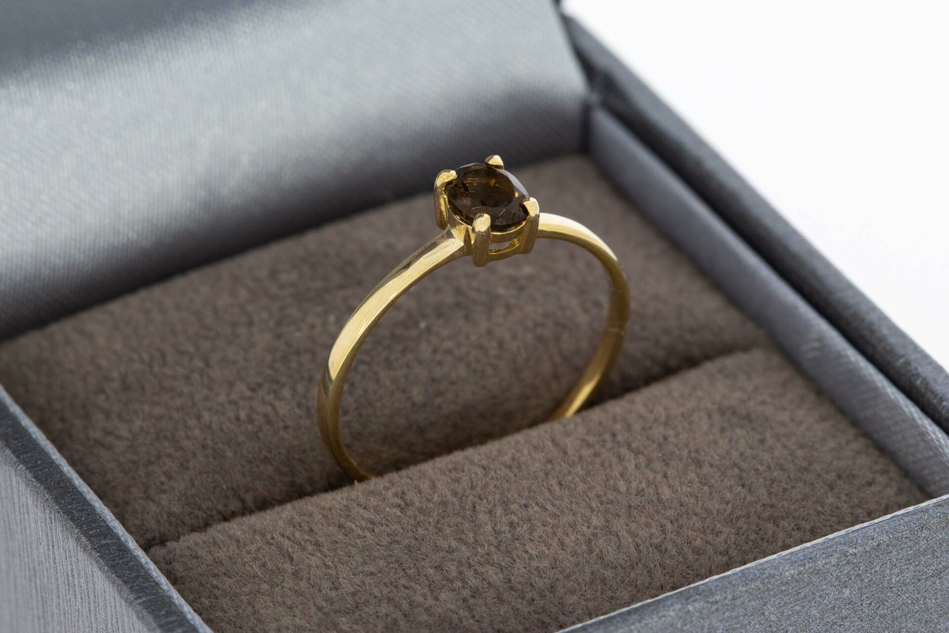 9 karaat (gele) solitaire ring - 16,8 mm