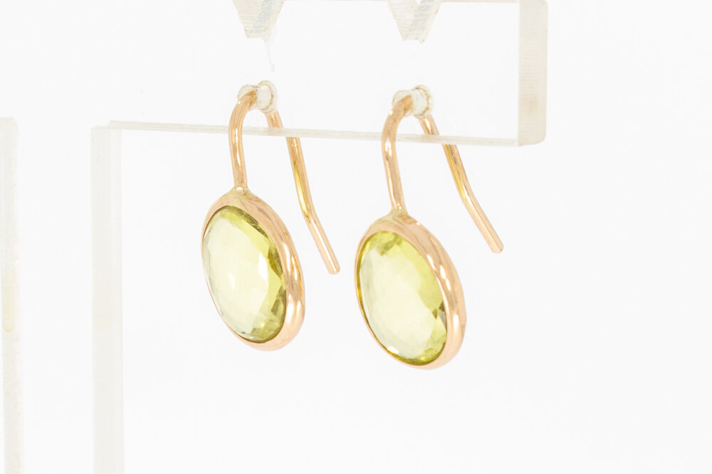 14 karaat gouden Citrien hanger - 1,9 cm